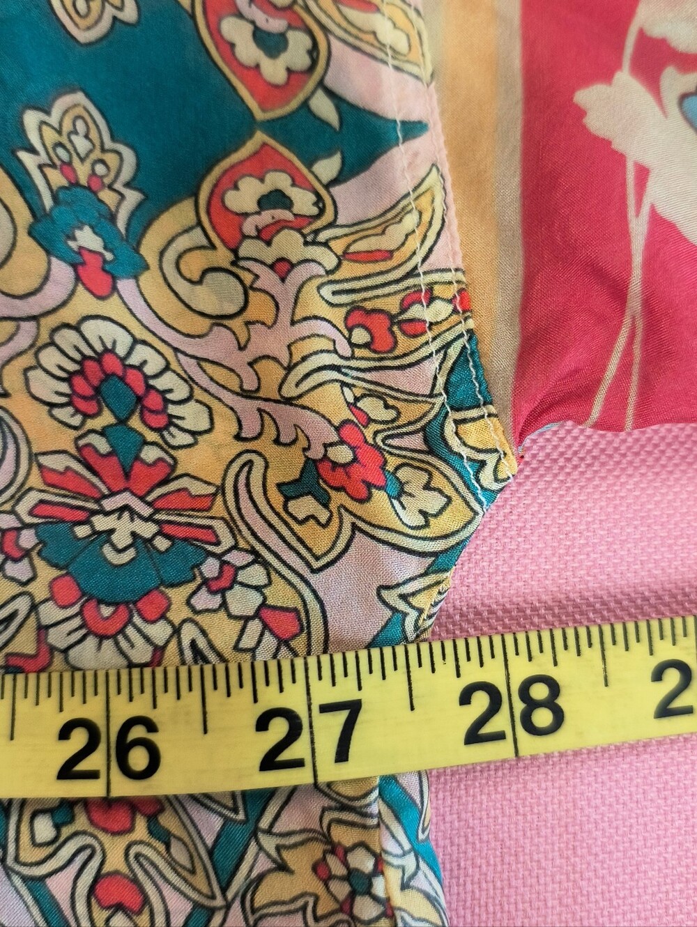 JOHNNY WAS Silk Women Floral Patchwork Blouse M - Picture 7 of 8